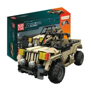 Mold King 487pcs Military Series Toys Blocks RC Pickup Truck Model Building Bricks Kids Remote Control Cars Building Blocks