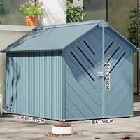 Maison pour chien et chat moderne en bois massif pour l'extérieur, avec design fermé, caractéristiques imperméables et circulations d'air optimales pour toutes les saisons