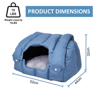 Chenil en daim pliable à prix d'usine pour chiots petit chien hiver chaud pour animaux de compagnie chat grotte nid solide motif chien maison dans un emballage en carton
