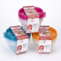 Boîte de rangement des aliments pour micro-ondes, 4 pièces, emballage plastique, bento boîte à déjeuner
