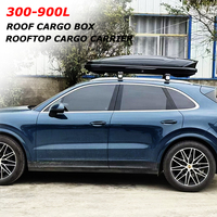 Boîte de toit rigide universelle pour voiture, grande capacité 300-900L, étanche, pour le transport de bagages sur le toit du véhicule