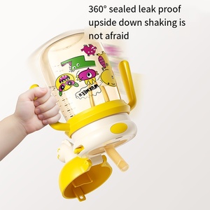 Taza Sippy anticaída a prueba de niños, silicona duradera y materiales PPSU para entrenamiento y alimentación de bebidas para bebés - Product Image 6