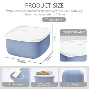 Congelatore a microonde sicuro ciotole da portata con coperchi per avanzi di preparazione del pasto frigo organizzazione chicchi secchi - Product Image 3