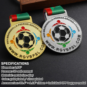 Medallas Personalizadas de Fábrica, Medallas de Aleación de Zinc y Esmalte, Premios de Pickleball, Medallas Deportivas 3D para Baile, Carrera, Fútbol, con Logotipo - Product Image 2