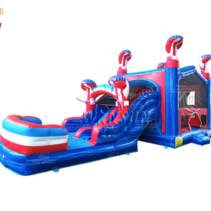 Bán 2025 USA cờ theo chủ đề <span class=keywords><strong>Inflatable</strong></span> nhà bị trả lại với Slide sao và sọc thiết kế <span class=keywords><strong>Inflatable</strong></span> lược với cuộc thăm dò ý kiến cho trẻ em - Product Image 1
