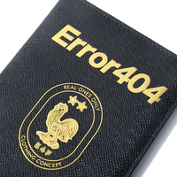 Couverture de passeport porte-passeport en cuir PU avec protection d'embouts en métal pour les détenteurs de billets d'avion de voyage peuvent Logo personnalisé
