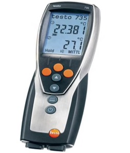 เทอร์โมมิเตอร์แบบหลายช่องสัญญาณ Testo 735-2 รุ่นใหม่ 0563 7352 สำหรับสอบเทียบเซ็นเซอร์วัดอุณหภูมิแบบคงที่, หัววัด PT100 - Product Image 3