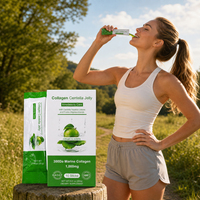 Bâtonnets de gelée de collagène marin 300Da 1000mg à la Centella, saveur pomme verte, OEM ODM