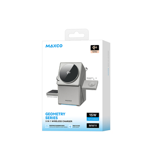 Cargador Inalámbrico Magnético Geométrico Certificado <span class=keywords><strong>Maxco</strong></span> 3 en 1, Cargador Inalámbrico de 15w para iPhone - Product Image 6