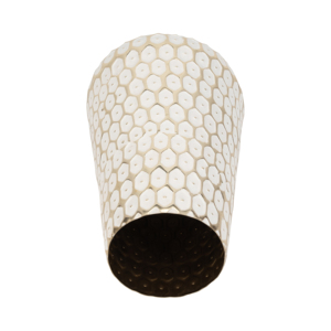 Vaso in metallo conico con motivo geometrico per decorazioni per la casa, camera da letto, ufficio, tavolo - Product Image 5