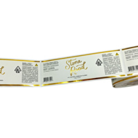 Autocollants de logo d'entreprise rose en feuille d'or personnalisée en rouleau d'aluminium à chaud Autocollants pour bocal de haute qualité pour l'emballage