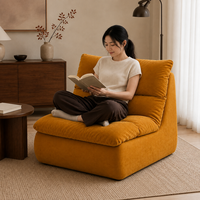 Canapé de sol moderne en chenille, fauteuil paresseux rembourré en mousse, chaise longue confortable pour salon et chambre à coucher, meuble d'appoint.
