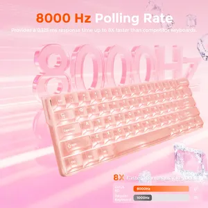 DAREU 8000Hz 게이밍 키보드 61키, 0.125ms 지연 시간, 0.01mm 정밀 선형 자기 스위치, 핫스왑 가능, RGB 조명 효과 - Product Image 3