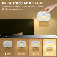 Lampe de nuit LED à détecteur de mouvement PIR, à brancher, allumage/extinction automatique, avec matériau ABS 36V, pour chambre à coucher, salle de bain, couloir, escalier