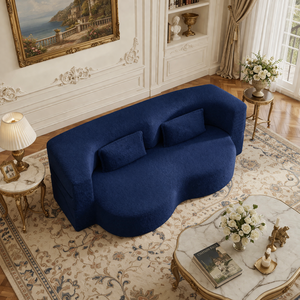 Divano Letto Componibile per Soggiorno, Reclinabile, Modulare, Trapuntato in Tessuto, Imbottito in Spugna, Convertibile, Minimalista per Casa - Product Image 5