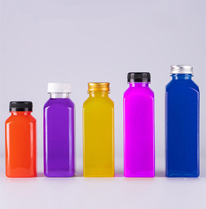 Bouteille de boisson PET originale pleine grandeur 250ml 300ml 350ml 400ml 500ml bouteille de jus en plastique carré français - Product Image 6