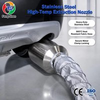 Buse d'aspiration d'échappement automobile à bouche ronde en acier inoxydable |   Système d'extraction d'air de garage avec embout en métal et caoutchouc 127/152/200mm CE