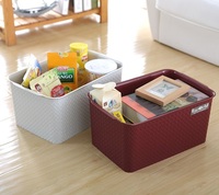 Boîte de rangement en plastique multifonctionnelle écologique Kworld Nouveau style américain Organisateur de livres jouets Distributeur de couvercle Home Office Sundries