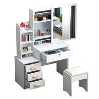 Coiffeuse avec miroir et tabouret led, mobilier de chambre à coucher moderne et simple, coiffeuse pour maquillage, vente en gros