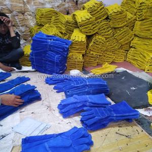 ถุงมือช่างเชื่อมหนังวัวคุณภาพสูง พร้อมแผ่นเสริมฝ่ามือและซับนิ้ว ยาว 10 นิ้ว ได้รับการรับรองมาตรฐาน EN388 - Product Image 2