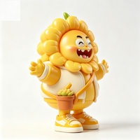 Figurine de collection personnalisée en PVC et ABS, motif tournesol de dessin animé, statue d'art fabriquée en Chine, OEM sur mesure pour la vente en gros aux marques