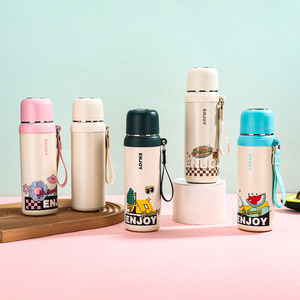 Bouteille d'eau isotherme de 550 ml avec poignée, gourde en acier inoxydable pour enfants - Product Image 1