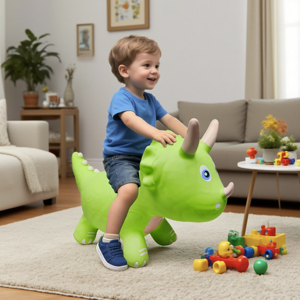 Precio de fábrica: Caballo mecánico de peluche para niños, popular, para interior y exterior, con manijas, decoración de manes y función de balanceo, seguro para niños. - Product Image 2
