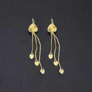 Boucles d'oreilles pendantes en laiton en forme de feuille pour femmes JXX, nouveauté très demandée, bijoux de mode en gros - Product Image 4