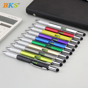 आइकन पशु बहुक्रियाशील <span class=keywords><strong>6</strong></span> 1 धातु बॉलपॉइंट उपकरण पेन टच स्क्रीन स्तर के शासक स्क्रूड्राइवर इंजीनियरिंग पेन - Product Image 3