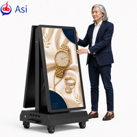 Écran publicitaire LCD pliable de 32, 43 et 55 pouces pour extérieur, étanche IP65, anti-reflet, haute luminosité, Android, rechargeable