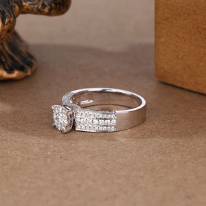 ทองคำขาว14K ประดับเพชรธรรมชาติประกายเพชรสีขาวสำหรับคริสเตียนที่ผ่านการรับรอง - Product Image 2