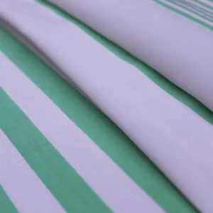 Grosir benang dicelup kain lembut bernapas anyaman Rayon nilon campuran benang dicelup garis kain untuk rok gaun wanita tirai