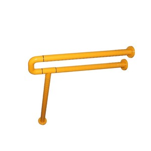 Barre d'appui de toilette Lintai 603-3 en acier inoxydable et plastique avec fixation au sol pour personnes âgées et handicapées – Soutien de sécurité pour salle de bain - Product Image 3