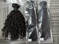 Precio al por mayor: Paquetes de cabello humano virgen rizado sin procesar 100% natural, doble trama para tejido de cabello.