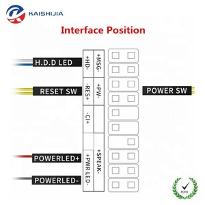 Cáp Chuyển Đổi Nút Nhấn Kim Loại Thiết Lập Lại 19Mm Với Thiết Lập Lại SW HDD LED Cáp Nguồn Màu Đen 60Cm - Product Image 3
