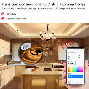 Contrôleur LED ZigBee RGBCCT Plus bande lumineuse LED rvb CCT Module <span class=keywords><strong>variateur</strong></span> synchronisation de la musique Tuya application intelligente contrôle avec Alexa Echo 3.0 - Product Image 2