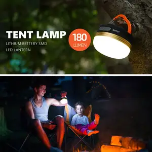 Hot Sales New Design USB Rechargeable Tent Light Flashlight Outdoor Portable Lighting 3 Modes Waterproof 3 LED Camping Light