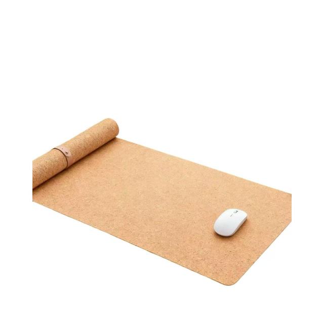 Beckon Wholesale Extra Large Cork Desk Mat Natural Soft Cork Pad Anti-Slip Rubber Bottom for Home Office Gaming Setup