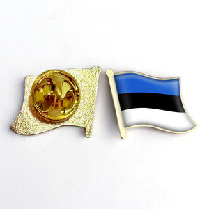 Venta al por mayor bandera rumana solapa Pin Metal esmalte insignia nacional para sombreros y ropa - Product Image 2