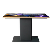 Table interactive tactile TFT LCD intelligente pour café, équipement publicitaire pour restaurant, écran de bureau portable et léger intégré