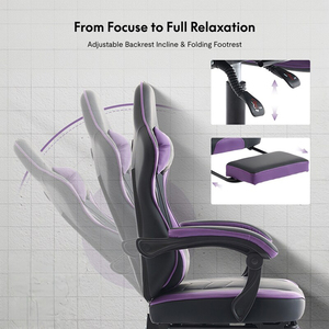 Silla Gamer de Piel Sintética Barata al por Mayor, Silla de Juego para Computadora con Luces RGB <span class=keywords><strong>y</strong></span> Altavoces - Product Image 6