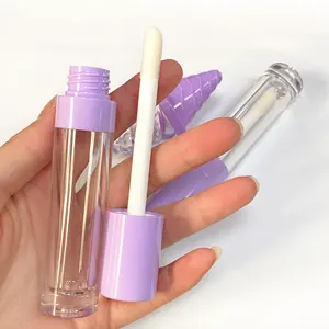 8ml boş büyük Doe ayak aplikatör tüpleri Purole buzlu beyaz dondurma Pop Sicule dudak parlak kutular Lipgloss