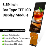 3,69 Zoll Industrieller Bar-Typ TFT LCD Touchscreen 172640 IPS Voller Betrachtungswinkel Multi-Schnittstellen LCM Displaymodul LED-Hintergrundbeleuchtung