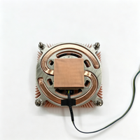 Dissipateur thermique ITX à profil bas 75W, tube de chaleur en cuivre unique, base entièrement en cuivre, ailettes en cuivre 90x90x18.3mm, radiateur de refroidissement pour mini-châssis