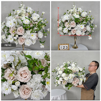 Hydrangea artificielle en tissu de haute qualité, fleurs en soie de 45 cm, boule de fleurs d'hortensia artificielles vertes pour la décoration de mariage et de la maison