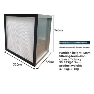Hiệu quả cao H13 lọc phân vùng Net Trần Cung cấp không khí Duct ffu Bộ lọc không khí chịu nhiệt độ cao cho cung cấp không khí - Product Image 3