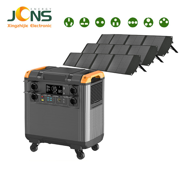 XZJ 5376WH 3000W 1680000MAH 110V 230V Fast Charging Outdoor Portable Energy Storage Home Storage Backup Portable Power Station