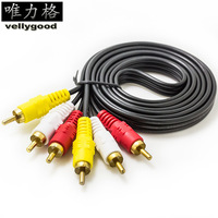 Câble audio-vidéo RCA 3RCA vers 3RCA, câble composite AV compatible avec décodeur, haut-parleur, amplificateur, lecteur DVD