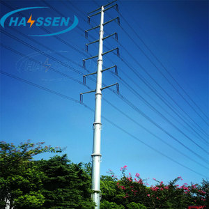 Poteau monopolaire en acier pour 132 kV, 138 kV, 169 kV - Product Image 5