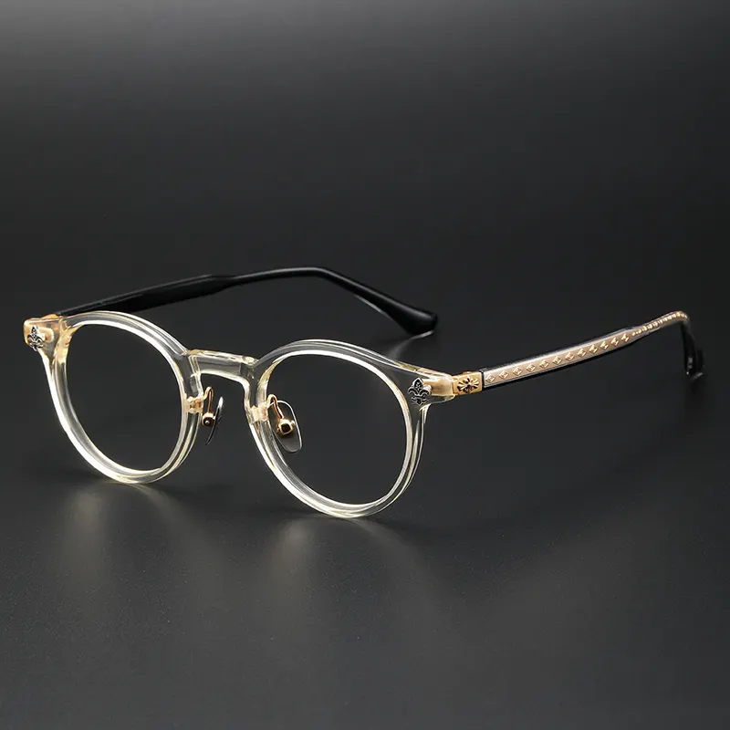 JOJO New Simple Men High-End Rechteck rahmen Titan glas Optische Rahmen brille